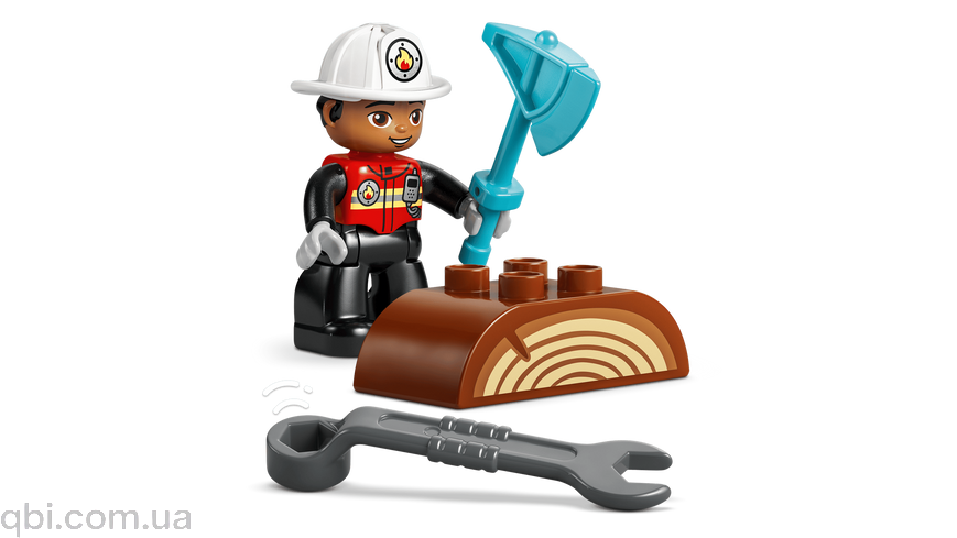 LEGO DUPLO Пожежна машина зі шлангом і пожежником (10473) у зібраному вигляді