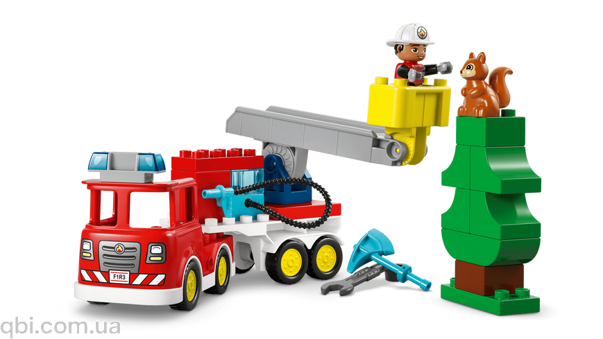 LEGO DUPLO Пожежна машина зі шлангом і пожежником (10473) у зібраному вигляді