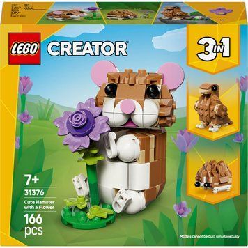 LEGO Creator Чарівний хом'як з квіткою (31376) у зібраному вигляді