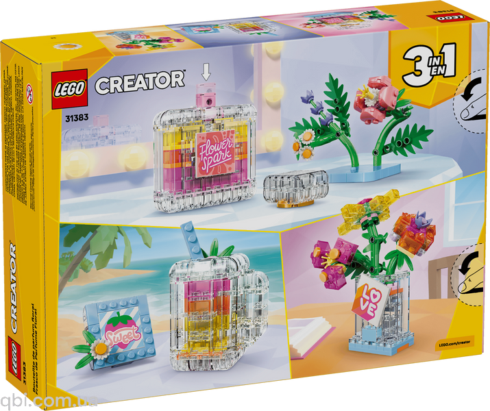 LEGO Creator Флакон для духов с цветочным декором (31383) в собранном виде