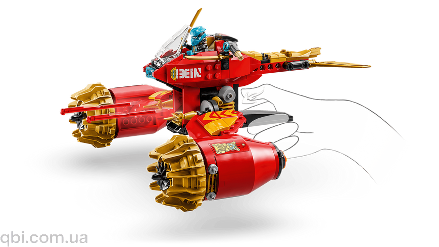 LEGO NINJAGO Штормовий робот-вершник Кая (71830) у зібраному вигляді