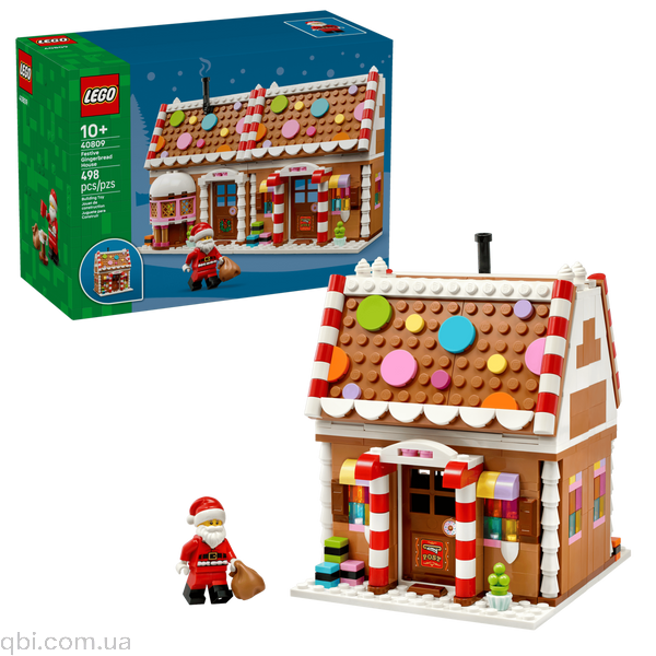 LEGO Seasonal Святковий пряниковий будиночок (40809) у зібраному вигляді