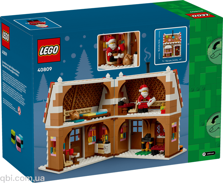 LEGO Seasonal Святковий пряниковий будиночок (40809) у зібраному вигляді