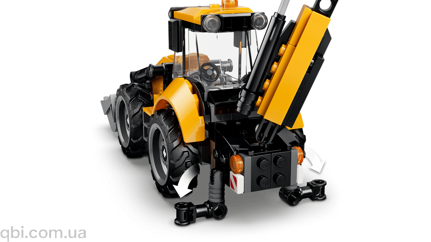 LEGO City Жовтий екскаватор-навантажувач (60480) у зібраному вигляді