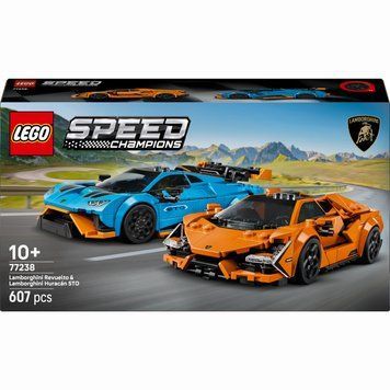 LEGO Speed Champions Lamborghini Revuelto и Hurac&aacute;n STO (77238) в собранном виде