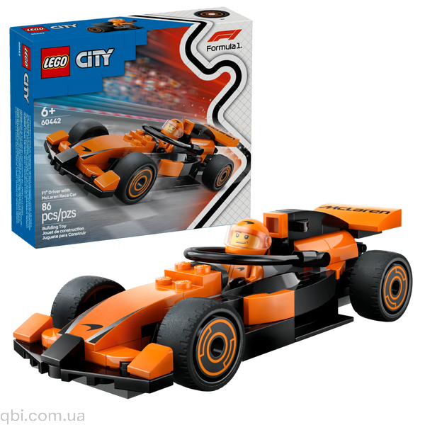LEGO City Пилот F1&reg; с гоночным автомобилем команды McLaren (60442) в собранном виде