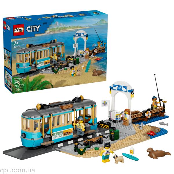 LEGO City Класичний трамвай до пляжу (60506) у зібраному вигляді