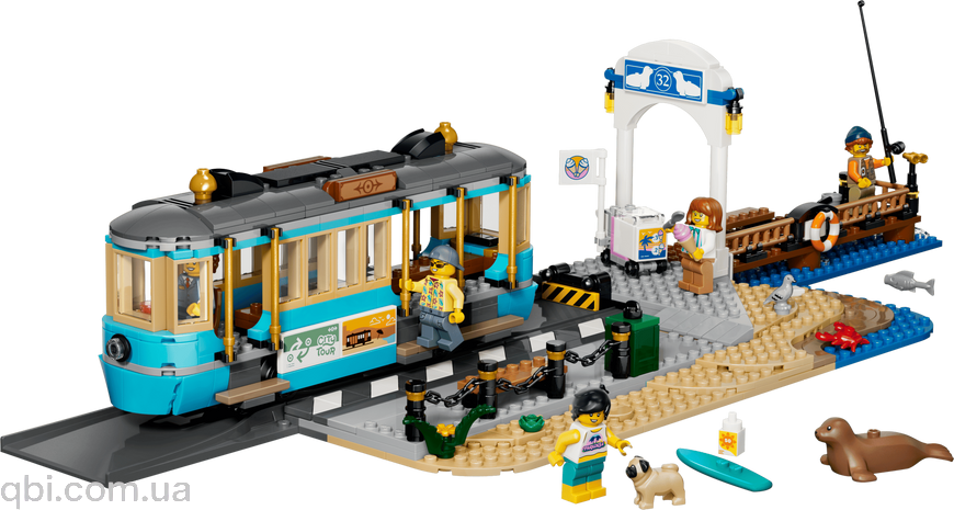 LEGO City Класичний трамвай до пляжу (60506) у зібраному вигляді