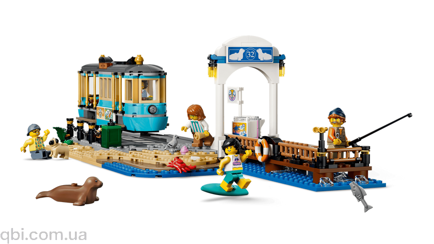 LEGO City Класичний трамвай до пляжу (60506) у зібраному вигляді