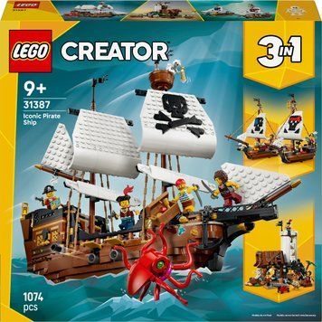 LEGO Creator Культовий піратський корабель (31387) у зібраному вигляді