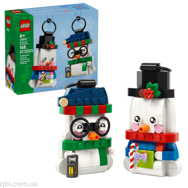 LEGO Seasonal Прикраси зі сніговиком (40812) у зібраному вигляді