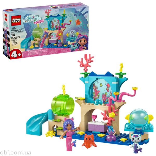 LEGO Gabby's Dollhouse Аквариумные приключения русалочки Габби (11204) в собранном виде