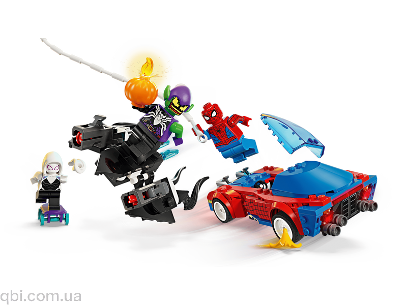 LEGO Super Heroes Marvel Автомобіль для перегонів Людини-Павука й Зелений Гоблін з отрутою Венома (76279) у зібраному вигляді