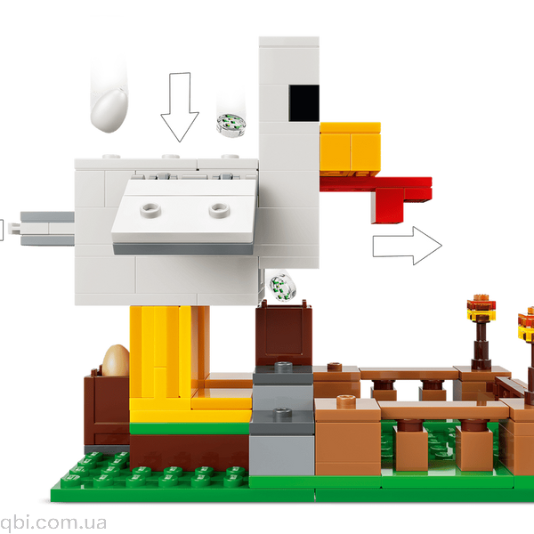 LEGO Minecraft Куриная ферма (21585) в собранном виде