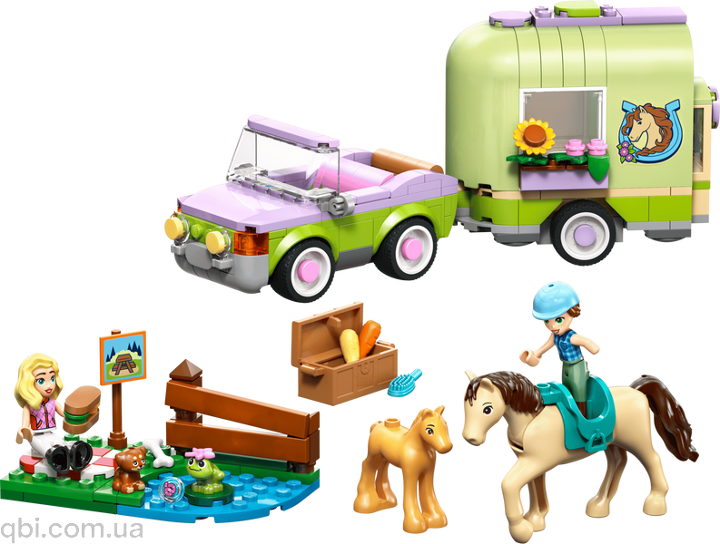 LEGO Friends Причіп для коня й лошати (42695) у зібраному вигляді