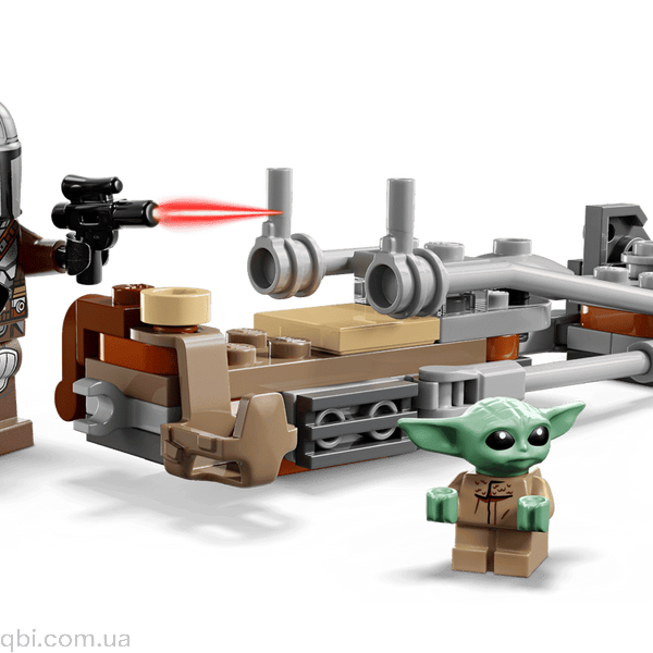 LEGO Star Wars Швидкісний мотоцикл Мандалорця й Ґроґу (75436) у зібраному вигляді