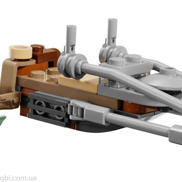 LEGO Star Wars Швидкісний мотоцикл Мандалорця й Ґроґу (75436) у зібраному вигляді