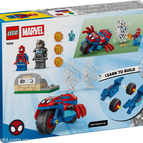 LEGO Marvel Павук на мотоциклі проти Носорога (11206) у зібраному вигляді