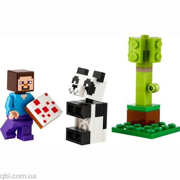 LEGO Minecraft Стив и детёныш панды (30672) в собранном виде