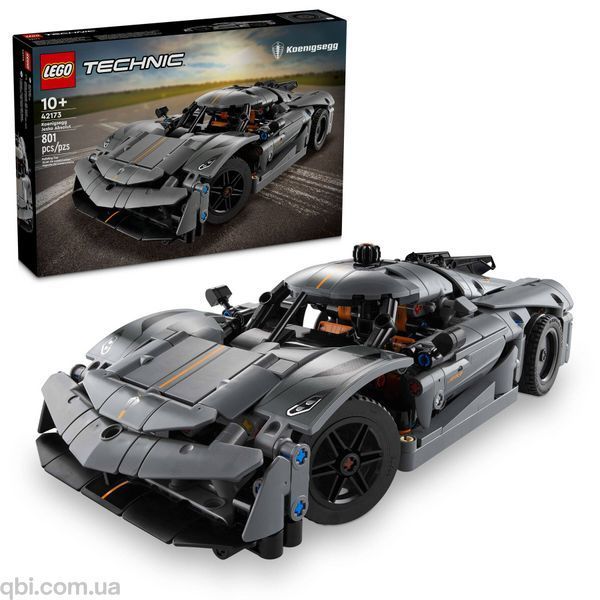 LEGO Technic Koenigsegg Jesko Absolut &mdash; сірий гіперкар (42173) у зібраному вигляді