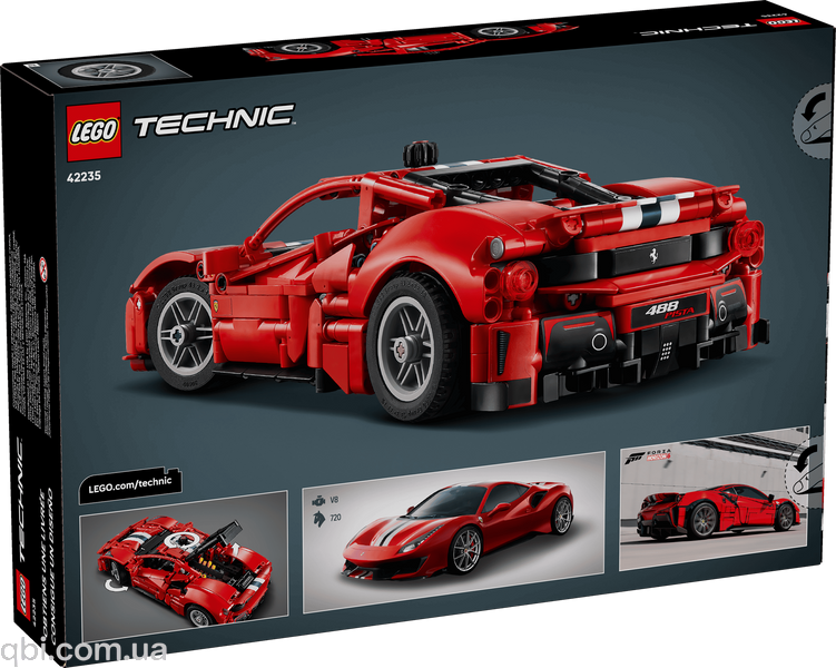 LEGO Technic Автомобіль Ferrari 488 Pista (42235) у зібраному вигляді
