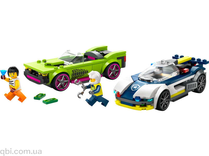 LEGO City Переслідування маслкара на поліцейському автомобілі (60415) у зібраному вигляді