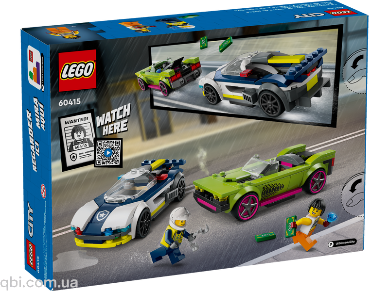 LEGO City Переслідування маслкара на поліцейському автомобілі (60415) у зібраному вигляді