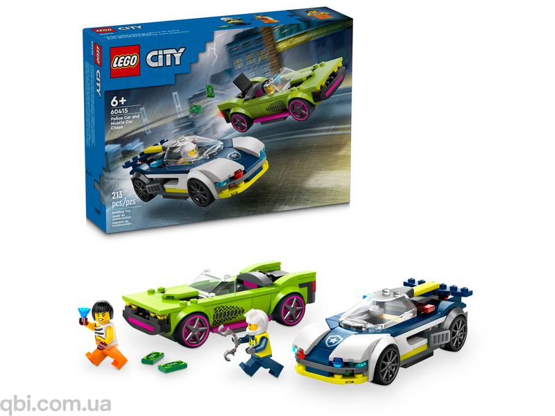 LEGO City Переслідування маслкара на поліцейському автомобілі (60415) у зібраному вигляді