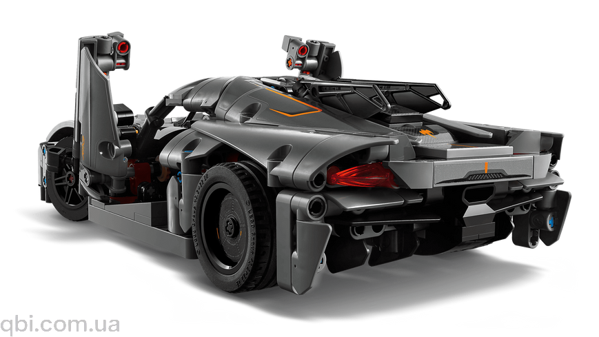 LEGO Technic Koenigsegg Jesko Absolut &mdash; сірий гіперкар (42173) у зібраному вигляді