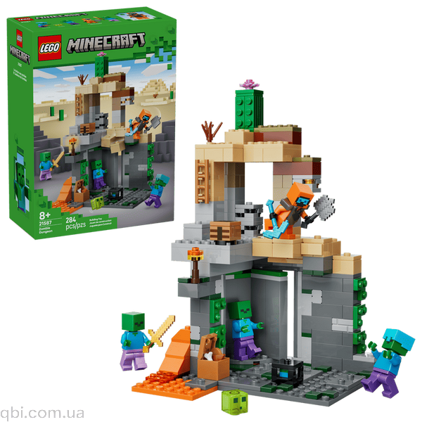 LEGO Minecraft Підземелля зомбі (21587) у зібраному вигляді