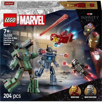 LEGO Super Heroes Marvel Залізна людина та Бойова Машина проти Хаммер Дронів (76320) у зібраному вигляді