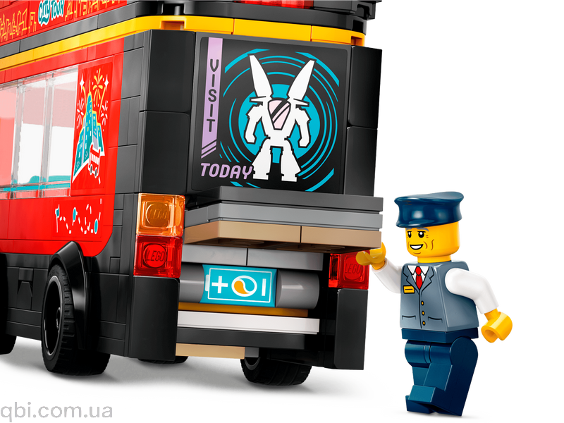 LEGO City Червоний двоповерховий екскурсійний автобус (60407) у зібраному вигляді