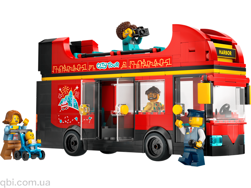 LEGO City Червоний двоповерховий екскурсійний автобус (60407) у зібраному вигляді