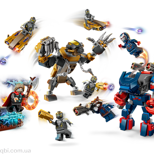 LEGO Super Heroes Marvel Мстители: Завершение Тор против Читаури (76322) в собранном виде