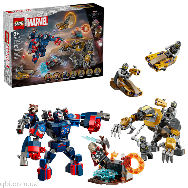LEGO Super Heroes Marvel Мстители: Завершение Тор против Читаури (76322) в собранном виде
