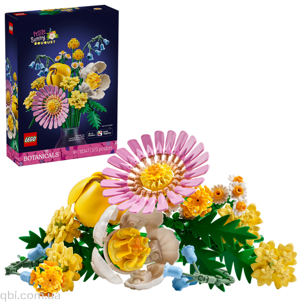 LEGO Botanicals Миниатюрный солнечный букет (10347) в собранном виде