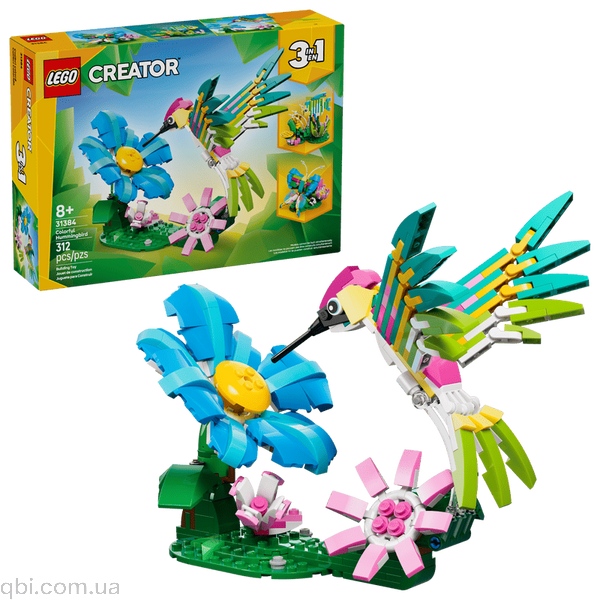 LEGO Creator Дикие животные: красочный колибри (31384) в собранном виде