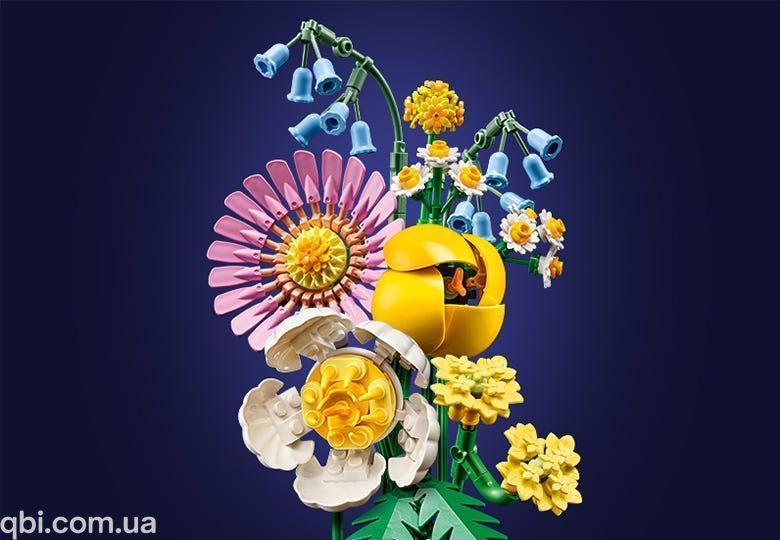 LEGO Botanicals Миниатюрный солнечный букет (10347) в собранном виде