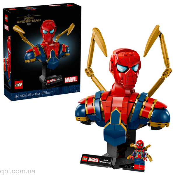 LEGO Super Heroes Marvel Погруддя Залізної Людини-Павука (76326) у зібраному вигляді