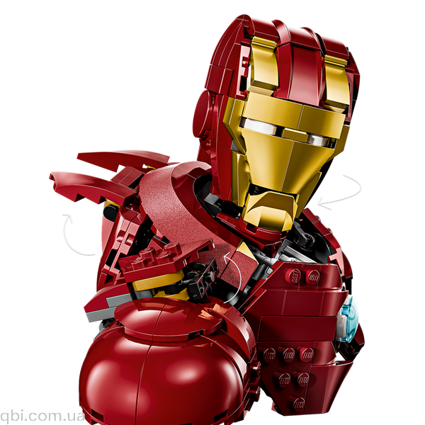 LEGO Super Heroes Marvel Бюст Залізної Людини MK4 (76327) у зібраному вигляді