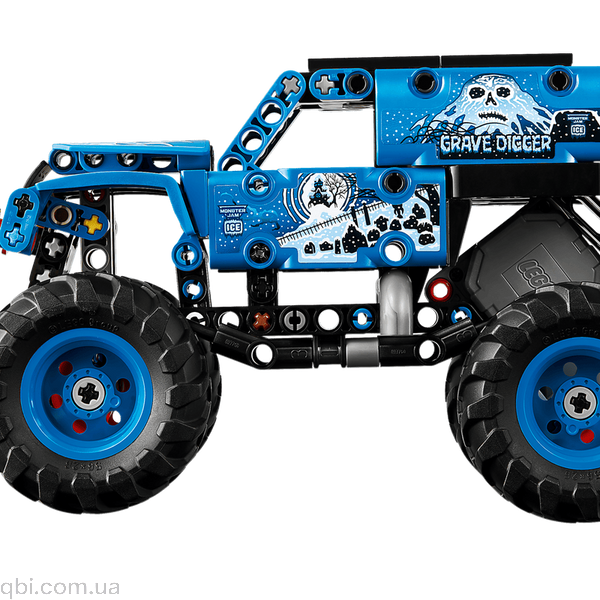 LEGO Technic Monster Jam Grave Digger Вогонь і лід (42219) у зібраному вигляді