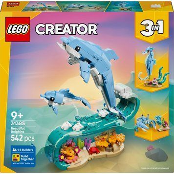 LEGO Creator Морські тварини: красиві дельфіни (31385) у зібраному вигляді