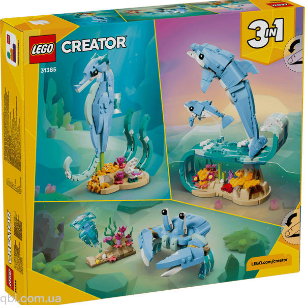 LEGO Creator Морские животные: красивые дельфины (31385) в собранном виде