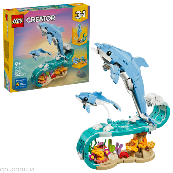 LEGO Creator Морские животные: красивые дельфины (31385) в собранном виде