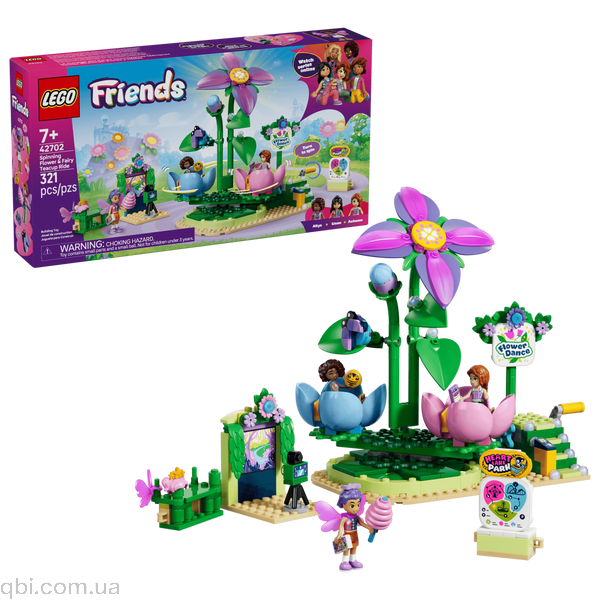 LEGO Friends Карусель с цветами и чашками и сказочная фотобудка (42702) в собранном виде