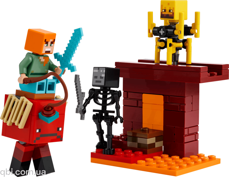 LEGO Minecraft Битва с лавой в Незере (21266) в собранном виде