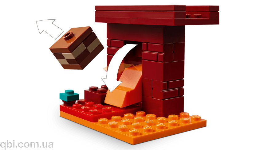 LEGO Minecraft Битва с лавой в Незере (21266) в собранном виде