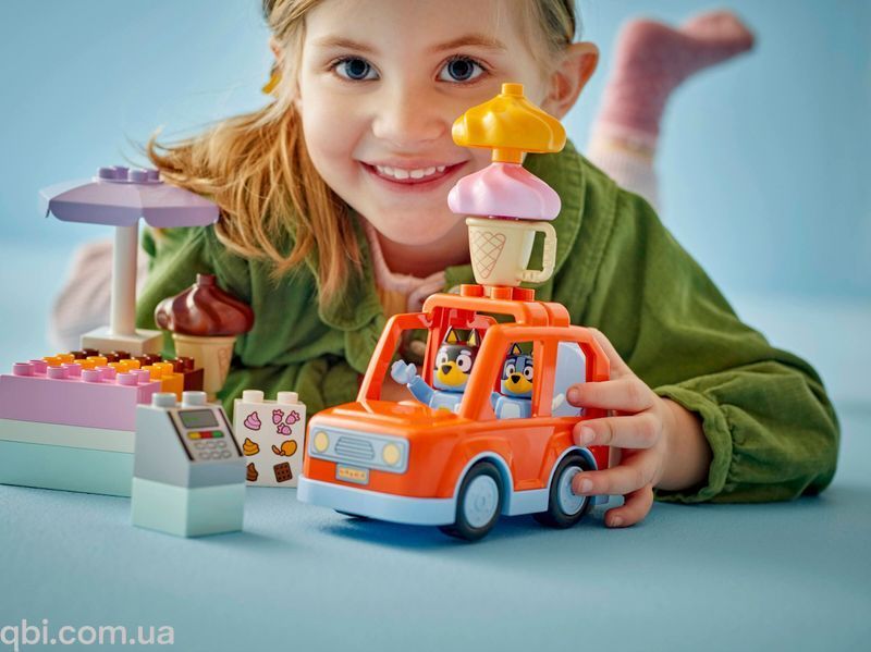 LEGO DUPLO Bluey Подорож із морозивом із Блуї (10458) у зібраному вигляді