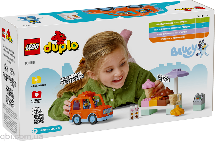 LEGO DUPLO Bluey Подорож із морозивом із Блуї (10458) у зібраному вигляді