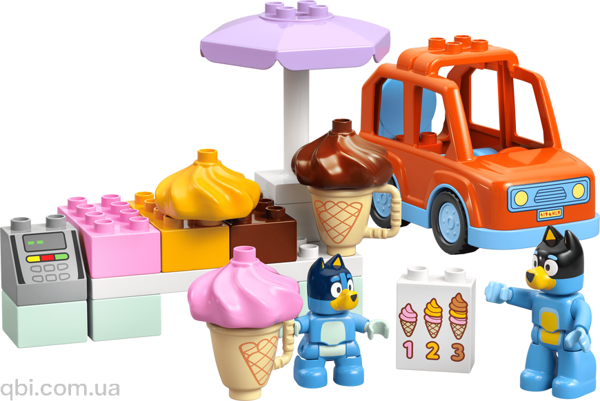 LEGO DUPLO Bluey Подорож із морозивом із Блуї (10458) у зібраному вигляді